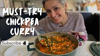 Most DELICIOUS CHICKPEA COCONUT SPINACH curry and you don’t want to miss this one  Food with Chetna [upl. by Horlacher]