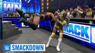 WWE 2K24 SMACKDOWN TIFFANY STRATTON VS ROXANNE PEREZ [upl. by Narayan835]