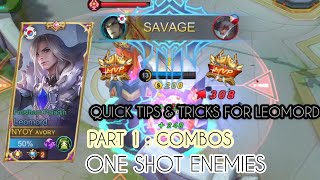 Leomord Tutorial by AVORY  One shot enemies part 1  Mobile Legends Bang Bang [upl. by Murielle]