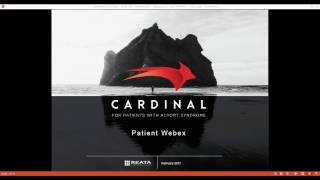 Alport Syndrome CARDINAL Study Webinar 2817 [upl. by Sonaj]