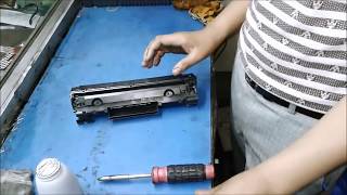 HOW TO REFILL HP CC388A 88A Toner Cartridge IN HINDI [upl. by Loomis921]