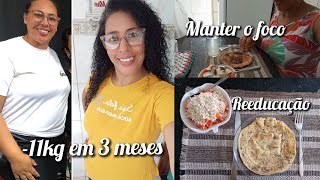 🚧ELIMINEI 11KG EM TRÊS MESES COM REEDUCAÇÃO ALIMENTAR E EXERCÍCIOS EM CASA🏋🏻‍♀️ [upl. by Amati]