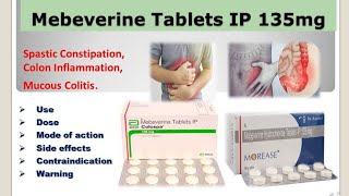 Mebeverine IP 135mg Tablets  Tablet for Irritable bowel syndrome  for Colon inflammation [upl. by Annaeed731]