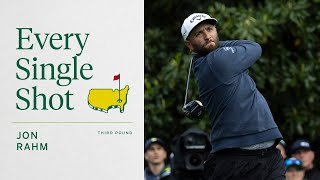 Jon Rahms Third Round  Every Single Shot  The Masters [upl. by Holsworth]