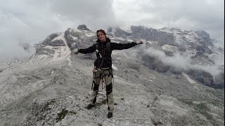 via ferrata quotGustavo Vidiquot Dolomiti di Brenta gopro 2014 [upl. by Llezniuq]