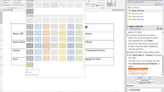 JasperActive Word 2016 Core Lesson 6 Learn 3Using Table Styles [upl. by Gnidleif]