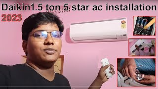 Daikin15 ton 5 star ac installation procedure in telugu [upl. by Dogs]