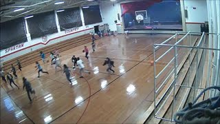 Caught on camera wall at NC school gymnasium destroyed by storm’s microburst [upl. by Garwin]