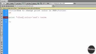 How change font color in PHP HD [upl. by Imotih]