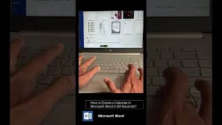 How to Create a Calendar in Microsoft Word in 60 Seconds [upl. by Maples26]