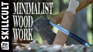 Hatchet and Knife Only Paddle Strop Carving Minimalist Wood Flattening [upl. by Notsur251]