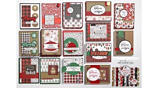 Echo Park  A Lumberjack Christmas  35 cards from one 6x6 paper pad [upl. by Catton]