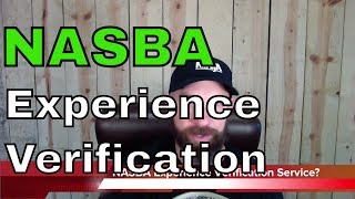 NASBA Experience Verification Service  CPA Review  Another71 [upl. by Modeerf]