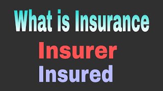 What is Insurance Who is Insurer and Who is Insured [upl. by Missie]