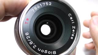 CONTAX コンタックス Carl Zeiss カールツァイス Biogon ビオゴン 28mm F28 T [upl. by Alehcim]