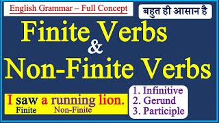 ENGLISH GRAMMAR BASICS  7 NON FINITE VERBS  MR ABITH [upl. by Uthrop]