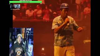 DJ Akaemics REACTS TO TYLER THE CREATOR EARTHQUAKE LIVE AT KENDRICK LAMAR POP OUT CONCERT [upl. by Atyekram230]