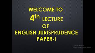 ENGLISH JURISPRUDENCE LECTURE4 IN URDUBY BRILLIANT LAW COLLEGE [upl. by Luana584]