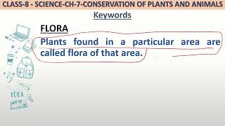 Definition of Flora for class 8 science [upl. by Avik116]