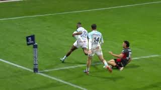 TOP 14  Essai de Cheikh TIBERGHIEN AB  Aviron Bayonnais  LOU Rugby [upl. by Einaffit]