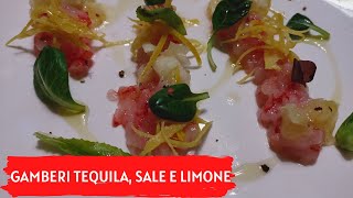 TARTARE DI GAMBERO ROSSO Ricetta con tequila sale e limone [upl. by Yemorej]