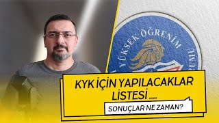 KYK İÇİN YAPILACAKLAR LİSTESİ KYK YURT SONUÇLAR NE ZAMAN YURT KAYIT EK BAŞVURU VB [upl. by Otsirave14]