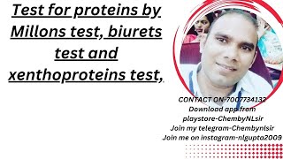 Test for proteins by Millons test biurets test and xenthoproteins test [upl. by Aztirak]