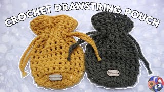 CROCHET “Drawstring Pouch” Simple Fast amp Easy  Tutorial [upl. by Eisinger]