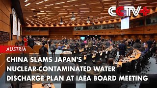 China Slams Japans NuclearContaminated Water Discharge Plan at IAEA Board Meeting [upl. by Simaj]