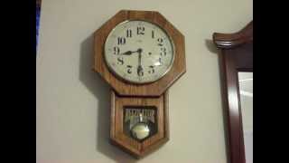 Howard Miller Westminster Chime Regulator Wall Clock [upl. by Esirrehc]