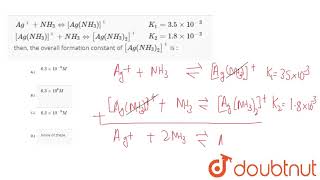 Ag NH3 hArrAgNH3K135xx103AgNH3 NH3 hArrAgNH32K21 [upl. by Lehacim686]