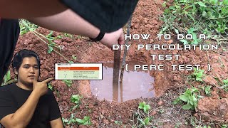 HOW TO DO A DIY PERCOLATION TEST  PERC TEST [upl. by Bentley]