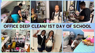 NEW OFFICE DEEP CLEAN amp ORGANIZE  1ST DAY OF SCHOOL  SHYVONNE MELANIE TV [upl. by Papert]