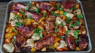 EASY HARISSA BAKED CHICKEN RECIPE  SHEET PAN CHICKEN DINNERS [upl. by Htaras862]