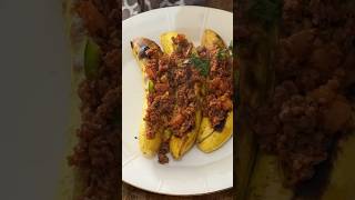 Colombian Stuffed Plantains Canoas de Platanos 🇨🇴 shorts shortvideo [upl. by Yrrok570]