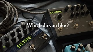 Which delay pedal do you like  Eventide TIMEFACTOR vs strymon TIMELINE comparison Tape Echo mode [upl. by Cyrill159]