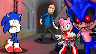 SONIC SAVES AMY FROM SONICEXE IN SIRON COPS PRISON [upl. by Ettenawtna472]