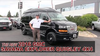 New 2016 GMC Savana Explorer Quigley 4X4 Lifted Conversion Van  White Bear Lake St Paul Mpls MN [upl. by Oknuj229]