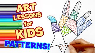 LEARN TO DRAW PATTERNS ART LESSONS FOR KIDS [upl. by Atiuqcir25]