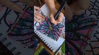 Adding color to a dreary day☁️ abstractart satisfyingvideo meditativeartwork fyp artmeditation [upl. by Edak477]