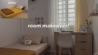 Extreme small room makeover 🌷 ✨  aesthetic and pinterest style inspired [upl. by Ecnarwal665]