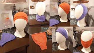 Knitting 5 In 1 Earwarmer  Headband  CapMask In Hindi Requested Video For all Ages amp Girlsboys [upl. by Adlare]