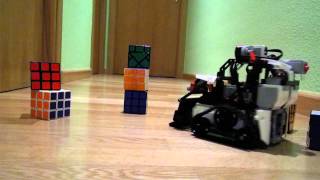 EV3 ROBODOZER demolishing Rubik Cubes [upl. by Clyde]