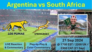 Argentina vs South Africa Springboks  The Rugby Championship  21 Sep 2024 [upl. by Rowan523]