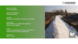 Etanchéité dun bassin de rétention des eaux pluviales avec Tektoseal®  Kempen Allemagne [upl. by Bonnes]