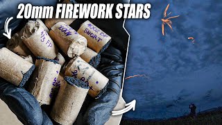 Shooting 11 Crossette Firework Stars to Test Splitting [upl. by Hnoj]