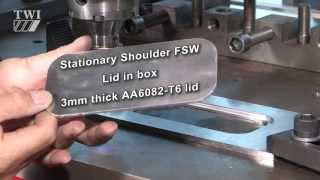 Stationary shoulder friction stir welding  Lid in box [upl. by Annadroj605]