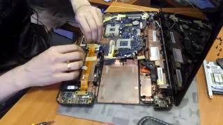 Как разобрать Packard Bell TS11 Disassembly  замена процессора на Core i7 часть 1 [upl. by Atnek]