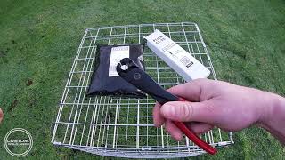 Gabion Basket assembly using Forrest® CT35 Clinch Clips amp Tool Wire Mesh Clips Fencing Clips Weld UK [upl. by Dorise]