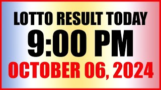 Lotto Result Today 9pm Draw October 6 2024 Swertres Ez2 Pcso [upl. by Ennairol]